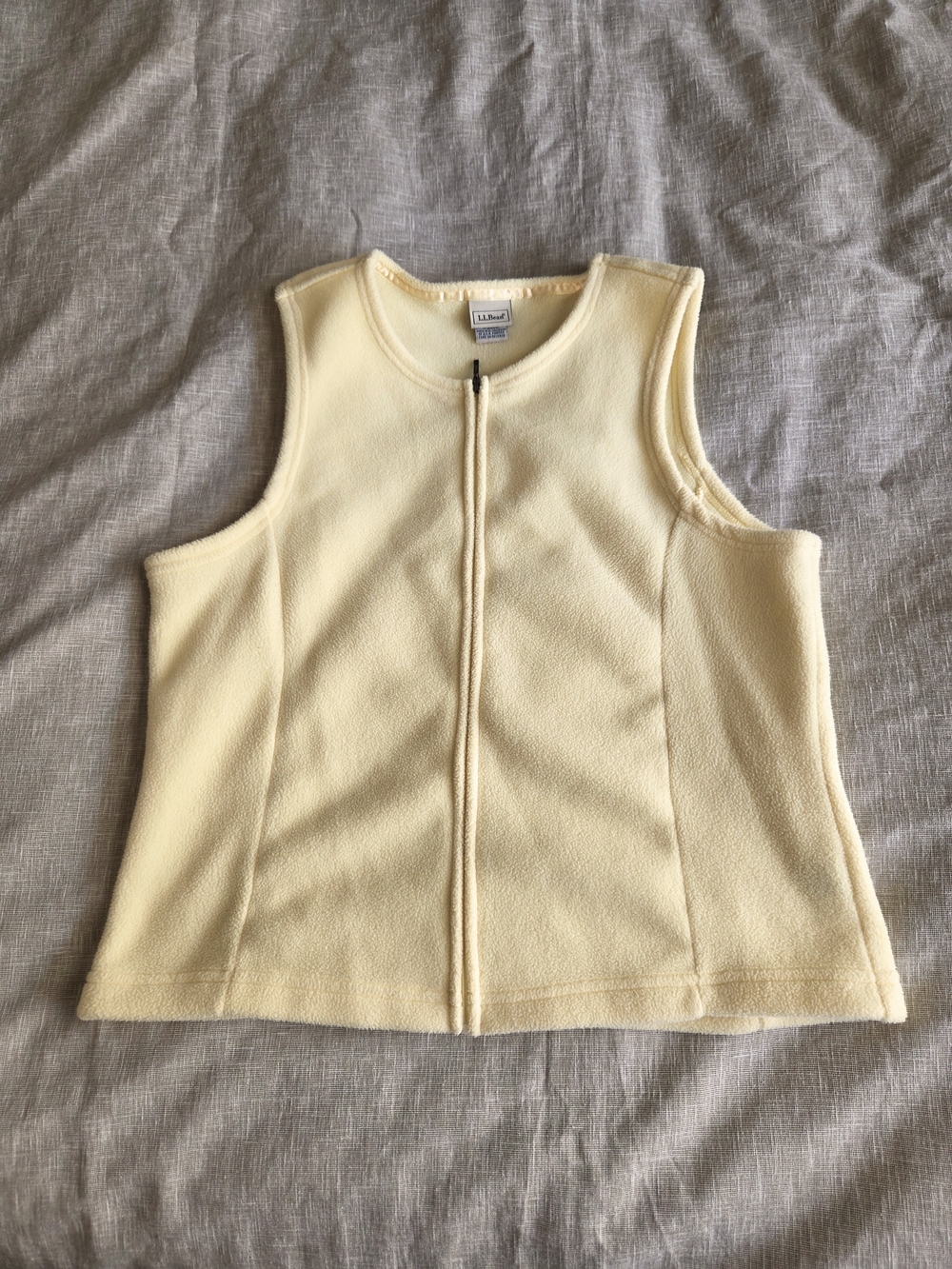 L.L.Bean Vintage Yellow Fleece Zip Vest